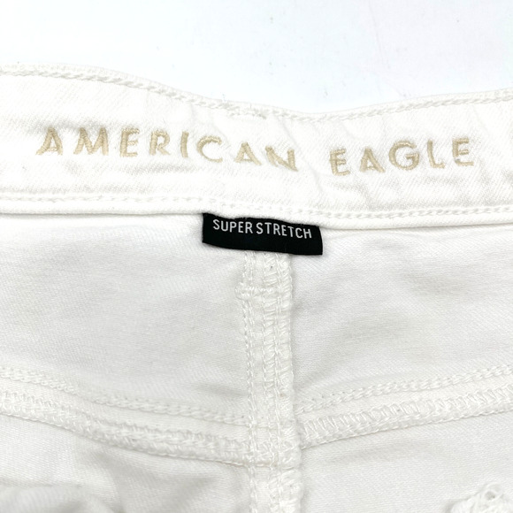 American Eagle Womens Jeans Super High Rise Flare Sz 18 Short Button Fly Stretch - Picture 6 of 13